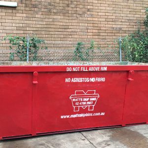 A 6-meter bin ready for delivery to Glenmore Park 2745.