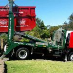 Driver Mick collecting one of our popular 10 cubic metre bins