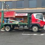 A 4 cubic mtr skip bin getting delivered at the Henry Lawson Centre in Penrith