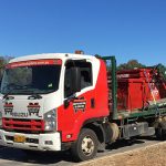 Truck loaded with bins Glenmore Park