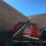 A big stack of bins in the Western Sydney area ready for delivery.