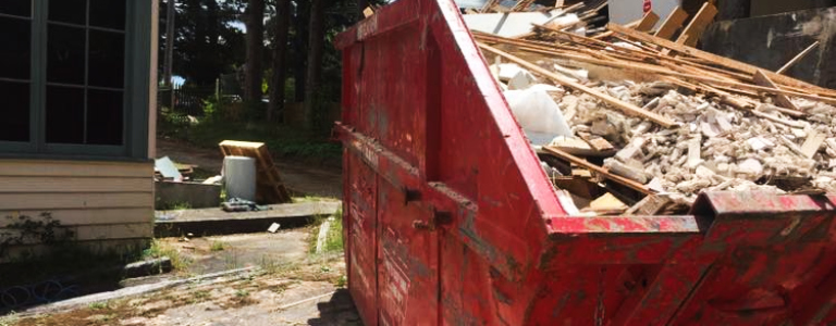 Mixed building waste skip bin