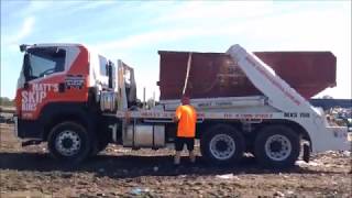 Matt's Skip Bins - 9m skip bin being tipped at waste disposal facility ...
