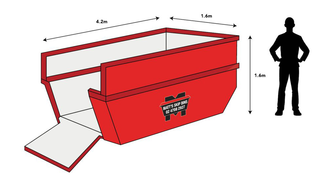 9 cubic metre skip bin