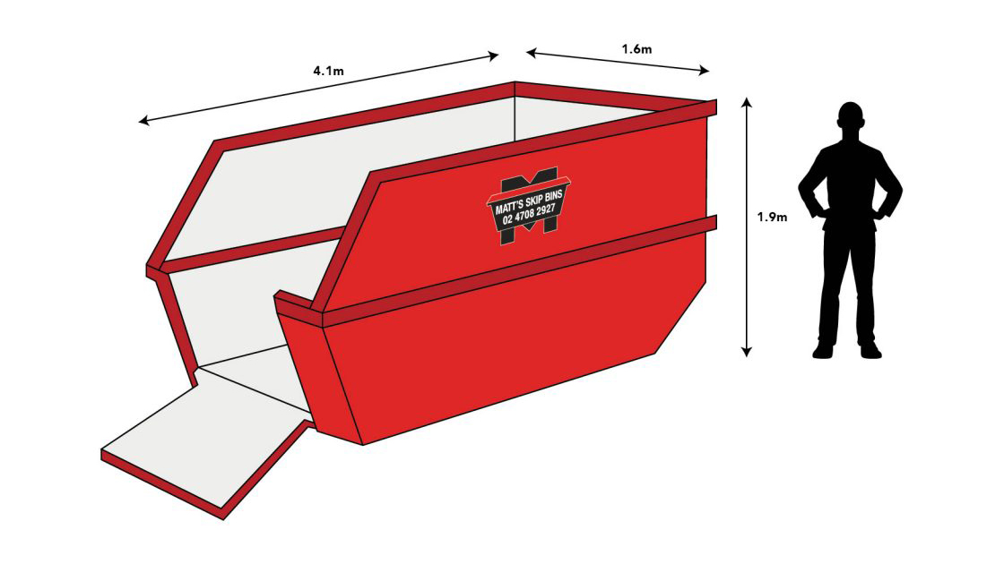 10 cubic metre skip bin